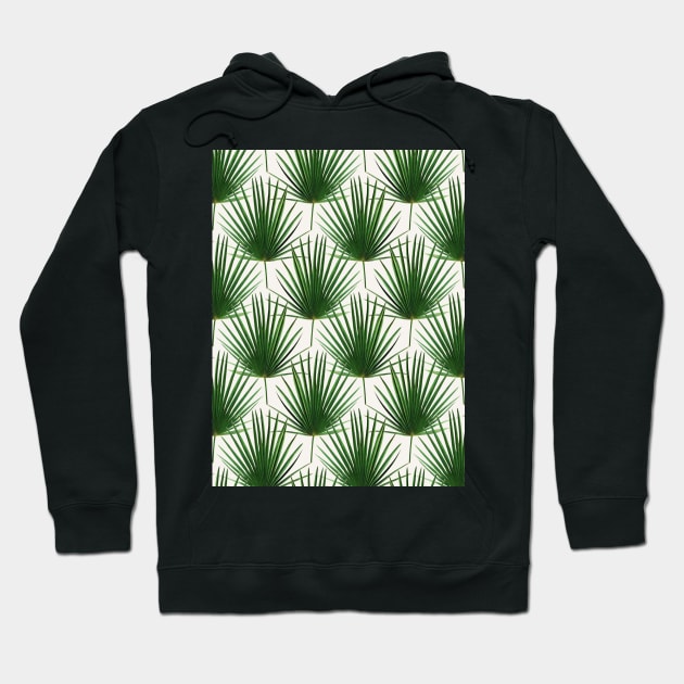 Simple Palm Leaf Geometry Hoodie by micklyn